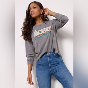 Mother The Slouchy Cut Off Long Sleeve Size XS